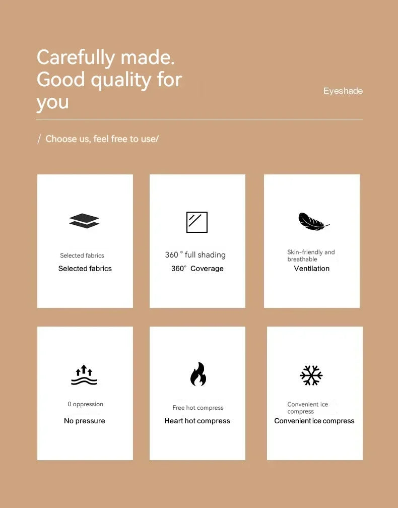 Cute Eye Mask Sleep Soothing Eye Fatigue Warm Compress Wear Comfortable Children And Students Eye Masks