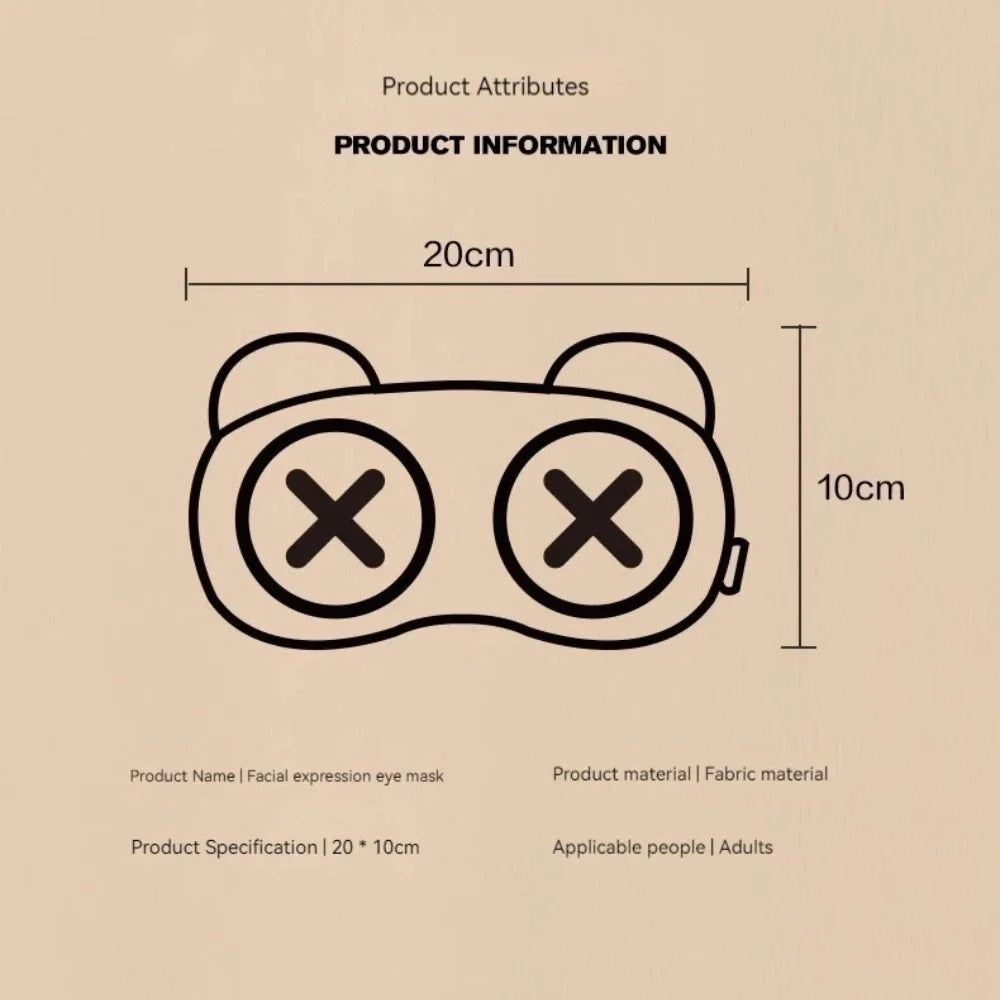 Cute Eye Mask Sleep Soothing Eye Fatigue Warm Compress Wear Comfortable Children And Students Eye Masks
