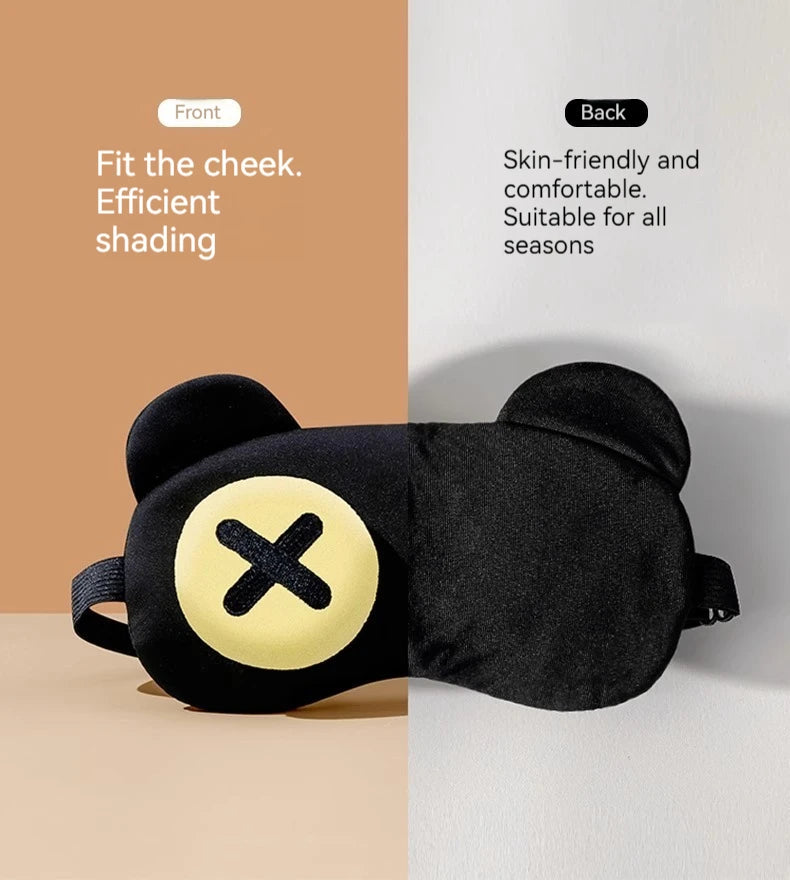 Cute Eye Mask Sleep Soothing Eye Fatigue Warm Compress Wear Comfortable Children And Students Eye Masks