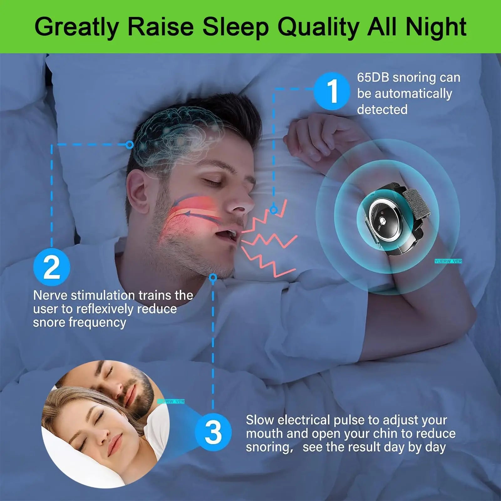 Professional Electronic Anti-Snoring Wristband
