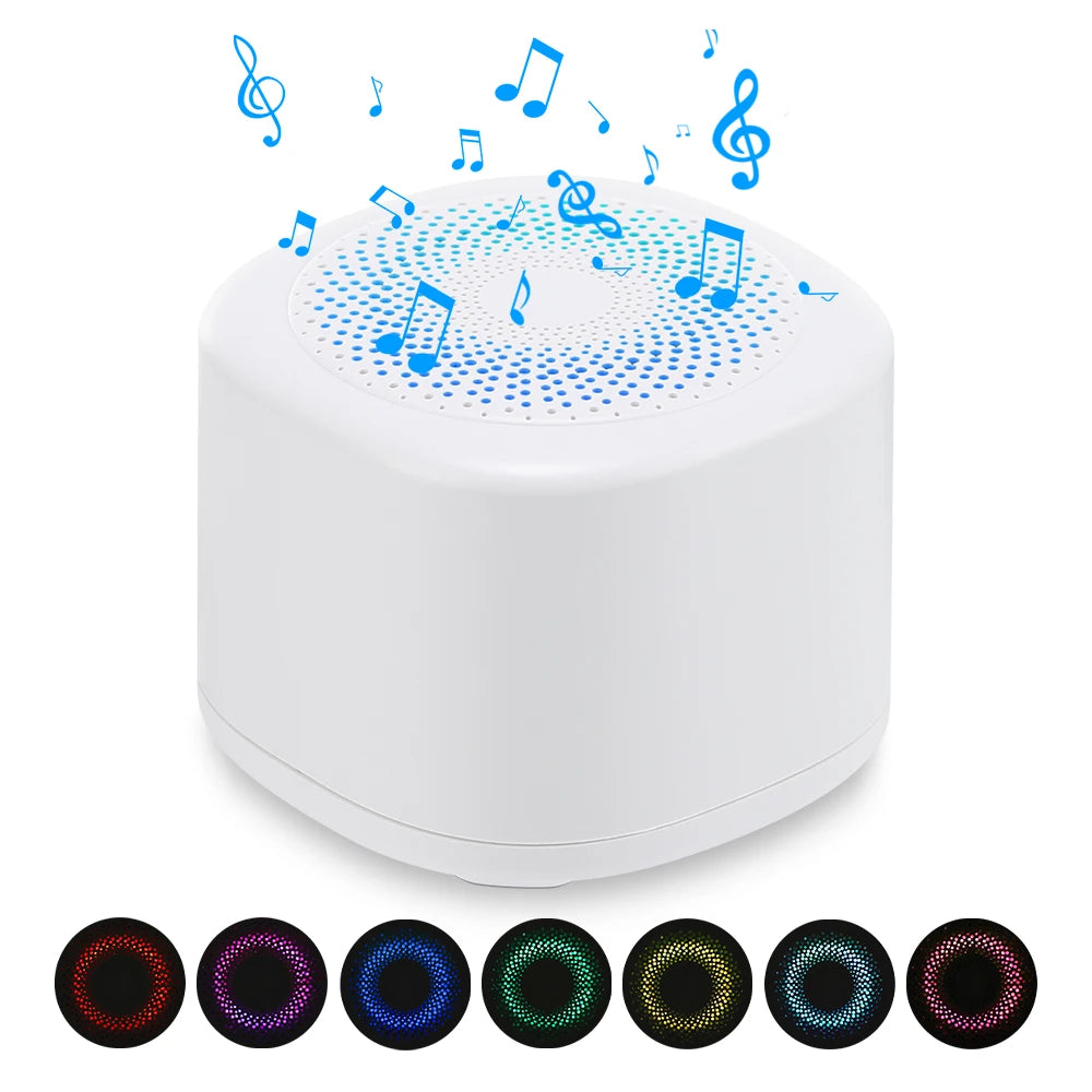 Portable Mini Baby Sleep Machine White Noise Sound Machine Rechargeable Noise Machine 7 Night Light Colors 3 Timers 10 Soothing